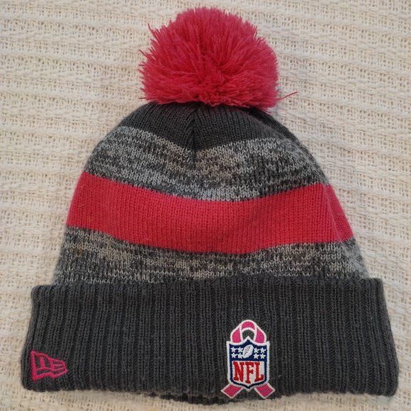 New Era NFL Washington Redskins Beanie Winter Hat Cap Breast Cancer Pink Women's - Picture 2 of 3
